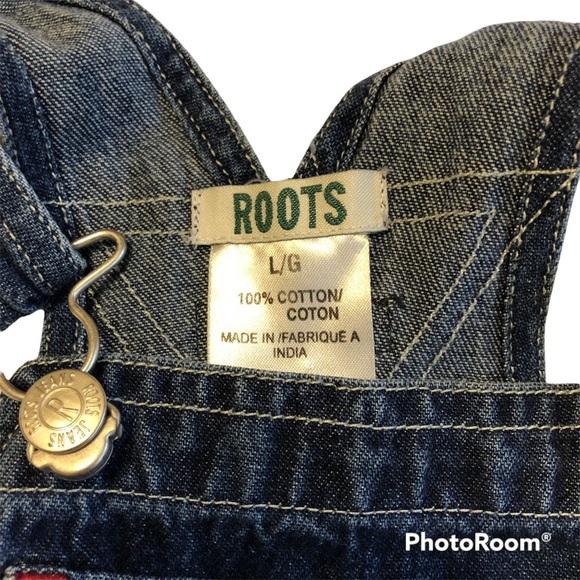 Roots Baby Denim Bib Overall Dress 12-18months - Picture 3 of 7